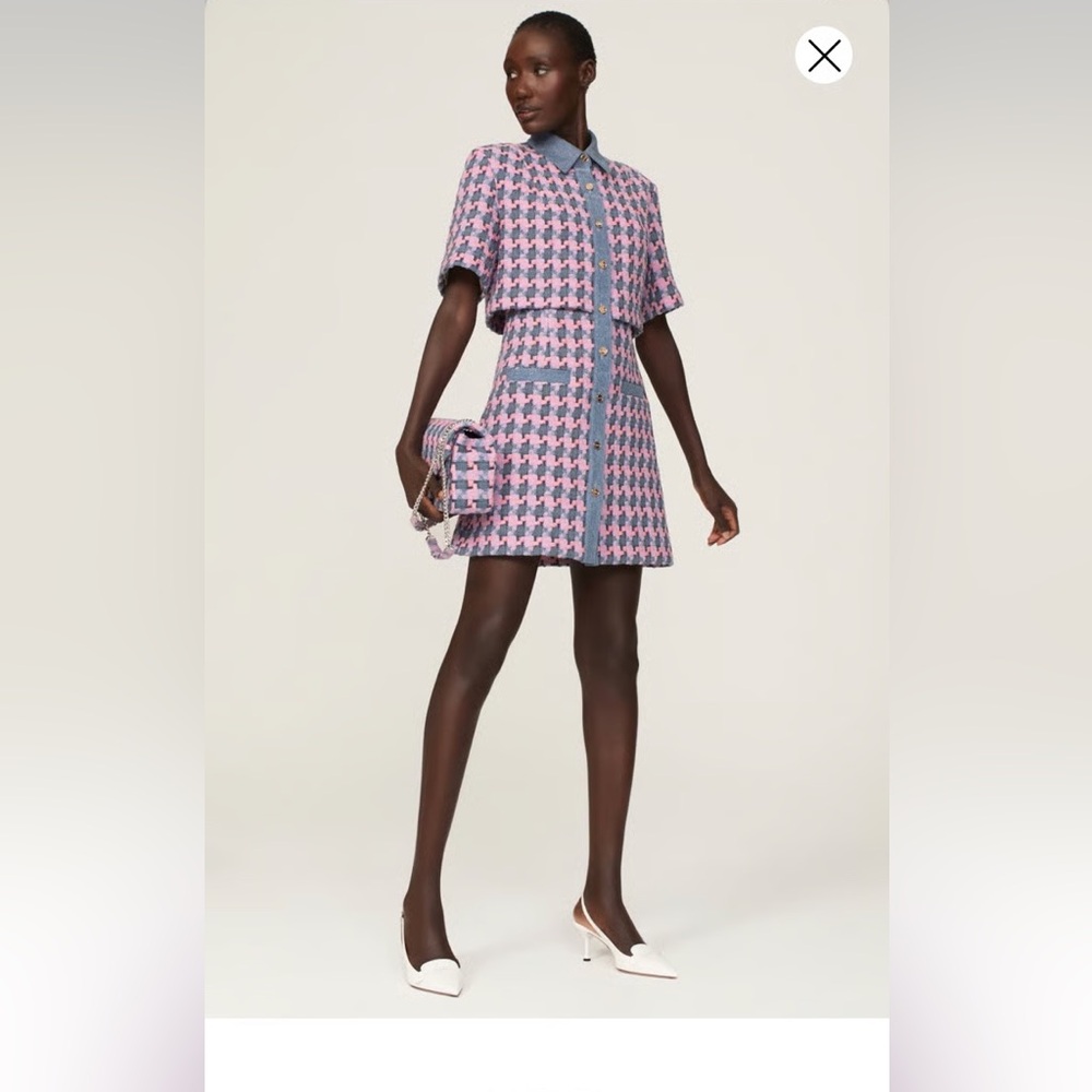 Sandro Amadora Denim Tweed Dress - Picture 2 of 12